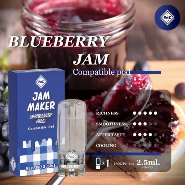 Blueberry jam: แยมบลูเบอร์รี่ กลิ่นหอมหวานของแยมบลูเบอร์รี่ที่มีความหอมของบลูเบอร์รี่เข้มข้น ทำให้คุณรู้สึกเหมือนกำลังทานแยมบลูเบอร์รี่สดๆ ความหอมหวานของบลูเบอร์รี่ที่เข้มข้นผสมกับความเนียนนุ่มของแยม ทำให้กลิ่นนี้เป็นที่ชื่นชอบของหลายๆ คน กลิ่นนี้เหมาะสำหรับผู้ที่ต้องการความหวานหอมและสดชื่นที่ผสมผสานกันอย่างลงตัว