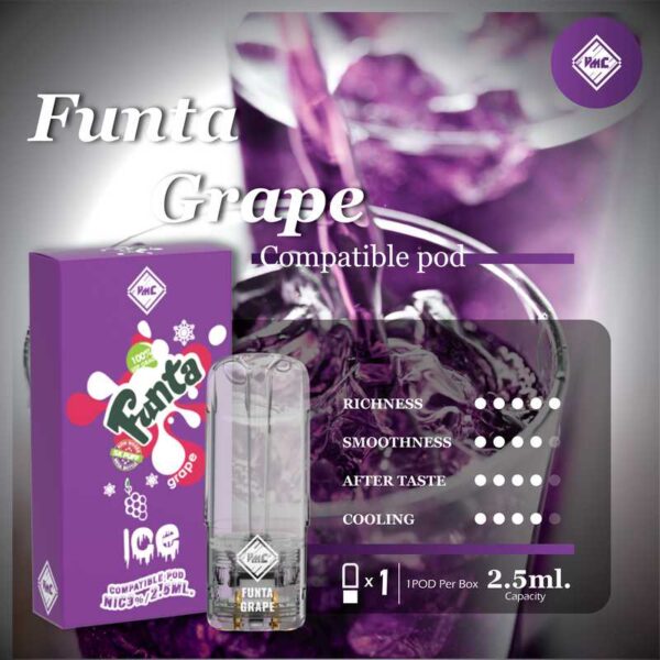 Funta Grape: แฟนต้าองุ่น กลิ่นหอมหวานของแฟนต้าองุ่นที่มาพร้อมกับความสดชื่นและความซ่าของน้ำอัดลม กลิ่นนี้จะทำให้คุณรู้สึกเหมือนกำลังดื่มน้ำอัดลมแฟนต้าองุ่นเย็นๆ ที่ชื่นใจและกระปรี้กระเปร่า ความหอมหวานขององุ่นที่เข้มข้นผสมกับความสดชื่นของโซดา ทำให้กลิ่นนี้เป็นที่นิยมและชื่นชอบของหลายๆ คน กลิ่นนี้เหมาะสำหรับผู้ที่ต้องการความสดชื่นและความหอมหวานที่ผสมผสานกันอย่างลงตัว